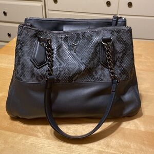 SIMPLY VERA BY VERA WANG Charcoal Gray Bedford Satchel Bag